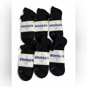 50 PAIRS BOMBAS ANKLE SOCKS SIZE LARGE BLACK CLASSIC WHOLESALE